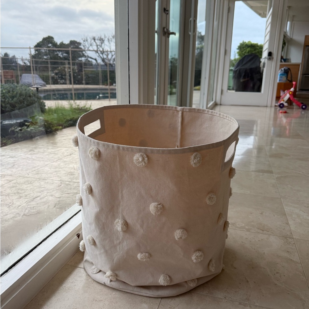 Pehr Pom-Pom Storage/Laundry Basket - Cream